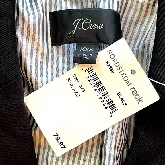 J. Crew Women's Black Blazer Jacket Coat, Sz XXS - Picture 2 of 13